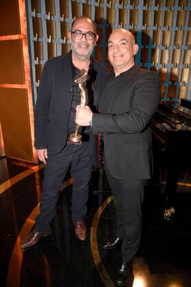 Hannes Ringlstetter and Django Asül at the award ceremony of the Bavarian Cabaret Prize 2021 at the Lustspielhaus Munich, 08 11 2021 Foto:xS.xAdamx xFuturexImage