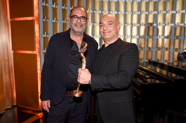 Hannes Ringlstetter and Django Asül at the award ceremony of the Bavarian Cabaret Prize 2021 at the Lustspielhaus Munich, 08 11 2021 Foto:xS.xAdamx xFuturexImage