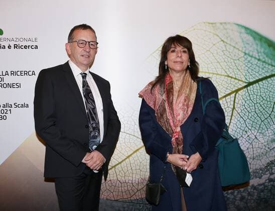 Milan, Italy La Scala Marcella Bonchio, Markus Antonietti and Pierre Joliot are awarded the 2020-2021 edition of the International Award Lombardia e Ricerca , the recognition promoted by the Lombardy Region which assigns 1 million euros to the best scientific discovery in the field of Sciences of Life attended by various institutions and famous guests In the picture: Marcella Bonchio, Markus Antonietti  Copyright: xNickxZonnax xIPAx xNickxZonnax