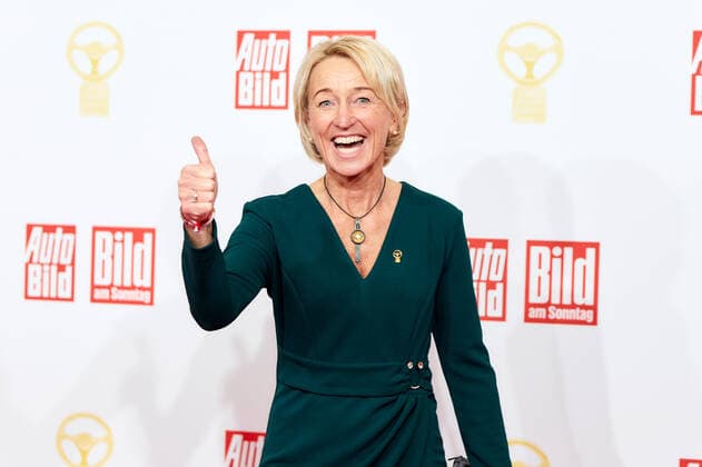 The Golden Steering Wheel 2021 Rally driver Isolde Holderied on the red carpet at the Golden Steering Wheel award ceremony in the Axel Springer high-rise in Berlin Copyright: xEventpressxGolejewskix