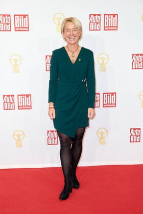 The Golden Steering Wheel 2021 Rally driver Isolde Holderied on the red carpet at the Golden Steering Wheel award ceremony in the Axel Springer high-rise in Berlin Copyright: xEventpressxGolejewskix