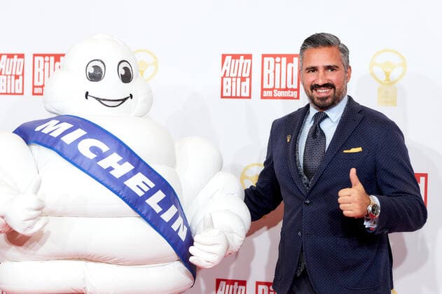 The Golden Steering Wheel 2021 Anish K Taneja President CEO Michelin Europe North on the red carpet at the Golden Steering Wheel award ceremony at the Axel Springer high-rise in Berlin Copyright: xEventpressxGolejewskix
