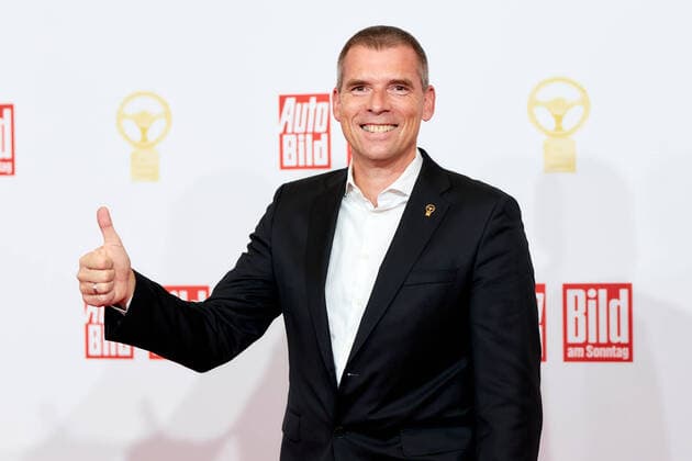The Golden Steering Wheel 2021 AndrÃ Schmidt Managing Director Toyota Germany on the red carpet at the award ceremony of the Golden Steering Wheel in the Axel Springer skyscraper in Berlin Copyright: xEventpressxGolejewskix