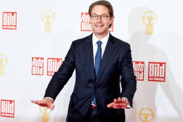 The Golden Steering Wheel 2021 Andreas Scheuer on the red carpet at the Golden Steering Wheel award ceremony in the Axel Springer Tower in Berlin Copyright: xEventpressxGolejewskix