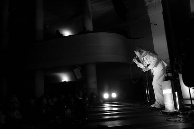 Ane Brun at a concert at the Metropol in Berlin, 11 November 2021 photo black and white converted Ane Brun in Berlin