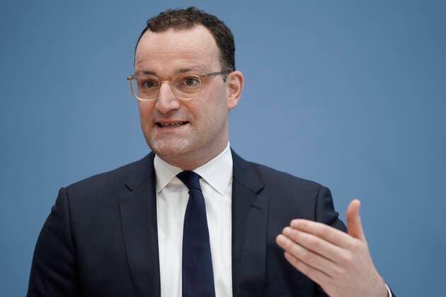 BPK to the Corona situation topically,12 11 2021,Berlin,Federal Minister of Health Jens Spahn in the portrait with special gesture with the federal press conference to the topic Corona situation Berlin Berlin Germany