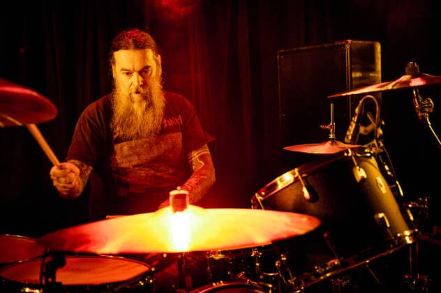 Orange Goblin live in Copenhagen, Denmark Copenhagen, Denmark. 11th, November 2021. The British heavy metal band Orange Goblin performs a live concert at BETA in Copenhagen. Here drummer Chris Turner is seen live on stage. Copenhagen Denmark  Copyright: xGonzalesxPhoto NikolajxBransholmx