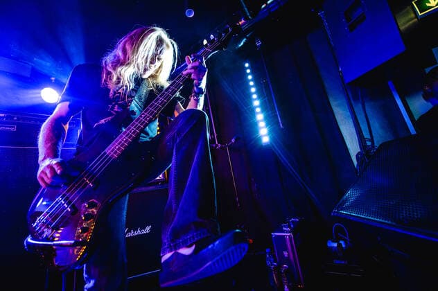 Orange Goblin live in Copenhagen, Denmark Copenhagen, Denmark. 11th, November 2021. The British heavy metal band Orange Goblin performs a live concert at BETA in Copenhagen. Here bass player Harry Armstrong is seen live on stage. Copenhagen Denmark  Copyright: xGonzalesxPhoto NikolajxBransholmx