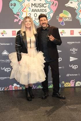Presenter Tony Aguilar , Dani Gallo Moreno , Cristina Bosca at photocall for 40 Principales Music Awards in Mallorca, on Friday 11 November 2021 Cordon Press