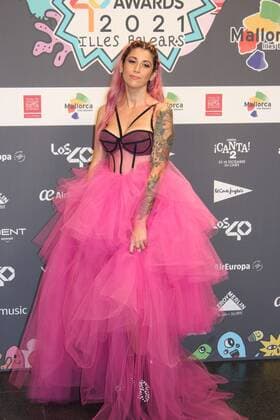 Singer Beli Basarte at photocall for 40 Principales Music Awards in Mallorca, on Friday 11 November 2021 Cordon Press