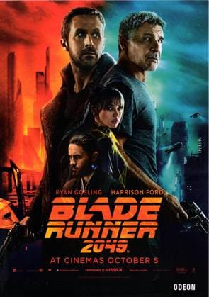 BLADE RUNNER 2049 US BR HUN CAN 2017 BLADE RUNNER 2049 US BR HUN CAN 2017 RYAN GOSLING, HARRISON FORD, ANA DE ARMAS, JARED LETO Date: 2017. Strictly editorial use only in conjunction with the promotion of the film. Credit line mandatory. This image is copyright of the film company and is supplied under the terms of issue as film still. No commercial or book cover use permitted without prior consent from the film company.  Mandatory credit line: Courtesy Ronald Grant Mary Evans