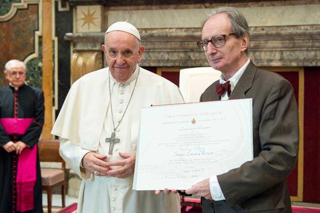 Italy, Rome, Vatican, 2021 11 13. Pope Francis during the awarding of the Ratzinger Prize at the Vatican. Photograph by Vatican Media Catholic Press Photo Hans Lucas. RESTRICTED TO EDITORIAL USE - NO MARKETING - NO ADVERTISING CAMPAIGNS.  Copyright: xVATICANxMEDIAx xIPAx xVaticanxMediax