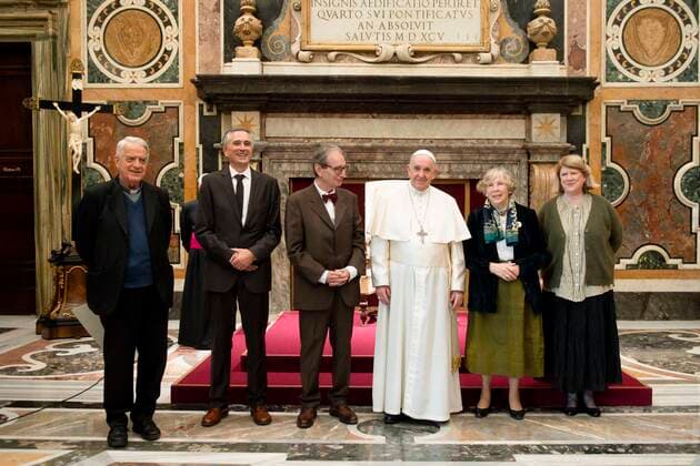 Italy, Rome, Vatican, 2021 11 13. Pope Francis during the awarding of the Ratzinger Prize at the Vatican. Photograph by Vatican Media Catholic Press Photo Hans Lucas. RESTRICTED TO EDITORIAL USE - NO MARKETING - NO ADVERTISING CAMPAIGNS.  Copyright: xVATICANxMEDIAx xIPAx xVaticanxMediax