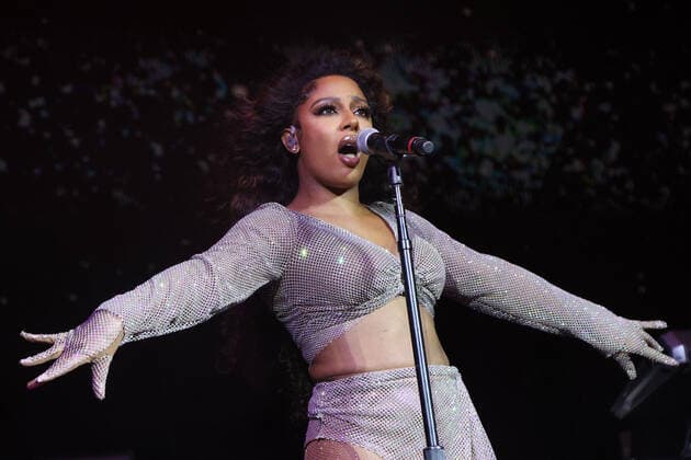 American singer Victoria Monet performs on stage during the Day N Vegas Music Festival at the Las Vegas Festival Grounds in Las Vegas, Nevada on Saturday, November 13, 2021.  LAV2021111380 JAMESxATOA