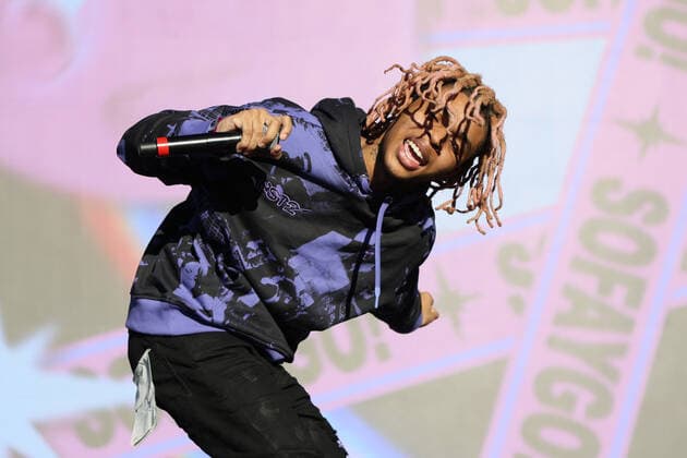 American rapper SoFaygo performs on stage during the Day N Vegas Music Festival at the Las Vegas Festival Grounds in Las Vegas, Nevada on Saturday, November 13, 2021.  LAV2021111317 JAMESxATOA
