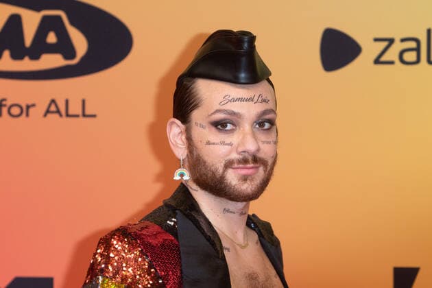 November 14, 2021, Budapest, Hungary: Riccardo Simonetti attends the 2021 MTV EMAs, Europe Music Awards, at Papp Laszlo Budapest Sports Arena in Budapest, Hungary, on 14 November 2021. Photo: Budapest Hungary - ZUMAm179 20211114_zep_m179_024 Copyright: xAlecxMichaelx