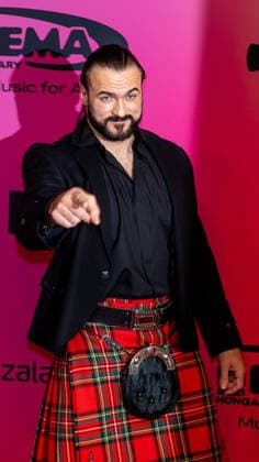 November 14, 2021, Budapest, Hungary: Drew McIntyre attends the 2021 MTV EMAs, Europe Music Awards, at Papp Laszlo Budapest Sports Arena in Budapest, Hungary, on 14 November 2021. Photo: Budapest Hungary - ZUMAm179 20211114_zep_m179_043 Copyright: xAlecxMichaelx