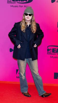 November 14, 2021, Budapest, Hungary: Marie Ulven of Girl in Red attends the 2021 MTV EMAs, Europe Music Awards, at Papp Laszlo Budapest Sports Arena in Budapest, Hungary, on 14 November 2021. Photo: Budapest Hungary - ZUMAm179 20211114_zep_m179_046 Copyright: xAlecxMichaelx