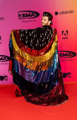 November 14, 2021, Budapest, Hungary: Riccardo Simonetti attends the 2021 MTV EMAs, Europe Music Awards, at Papp Laszlo Budapest Sports Arena in Budapest, Hungary, on 14 November 2021. Photo: Budapest Hungary - ZUMAm179 20211114_zep_m179_054 Copyright: xAlecxMichaelx