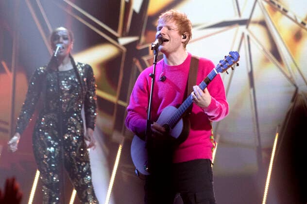 Ed Sheeran at the MTV European Music Awards 2021 at the Laszlo Papp Sports Arena Budapest, 14 11 2021 Foto:xR.xWagnerx xFuturexImage