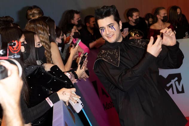 Gjon s Tears at the MTV European Music Awards 2021 at Laszlo Papp Sports Arena Budapest, 14 11 2021 Foto:xR.xWagnerx xFuturexImage