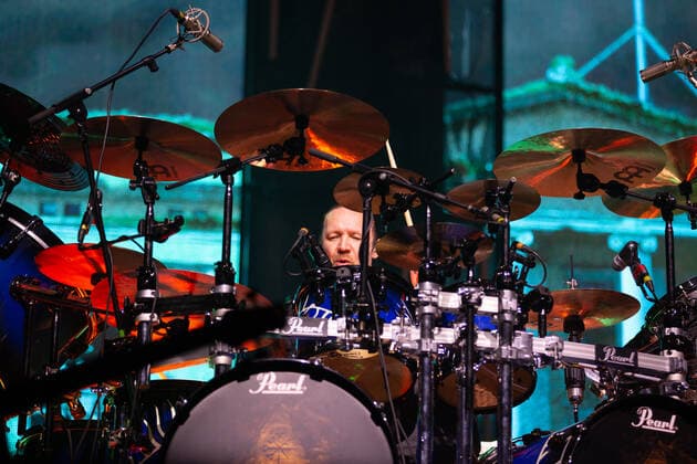 Nightwish live in Oslo, Norway Oslo, Norway. 14th, November 2021. Nightwish, the Finnish symphonic metal band, performs a live concert at Oslo Spektrum in Oslo. Here drummer Kai Hahto is seen live on stage. Oslo Norway  Copyright: xGonzalesxPhoto Per-OttoxOppix
