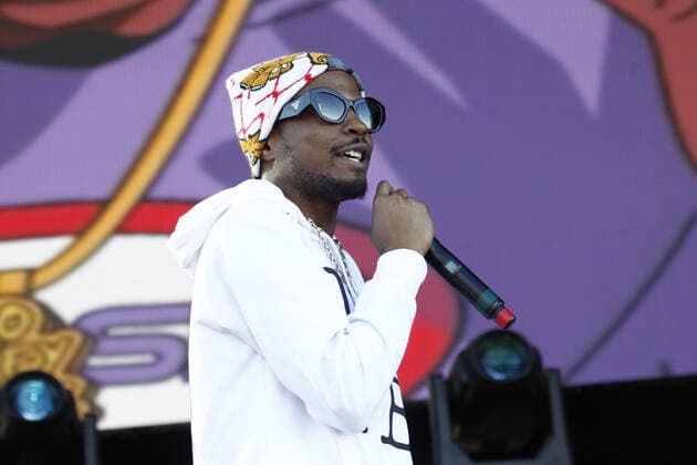 Day N Vegas Music Festival in Las Vegas, Pierre Bourne Konzert Rapper Pierre Bourne performs on stage during the Day N Vegas Music Festival at the Las Vegas Festival Grounds in Las Vegas, Nevada on Sunday, November 14, 2021.  LAV2021111424 JAMESxATOA
