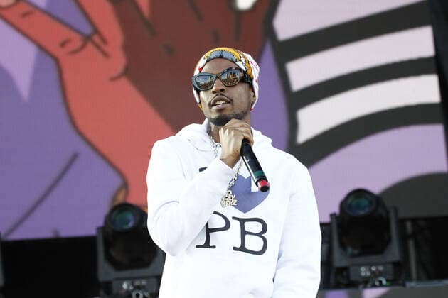 Day N Vegas Music Festival in Las Vegas, Pierre Bourne Konzert American record producer, rapper, and audio engineer Pierre Bourne performs on stage during the Day N Vegas Music Festival at the Las Vegas Festival Grounds in Las Vegas, Nevada on Sunday, November 14, 2021.  LAV2021111425 JAMESxATOA