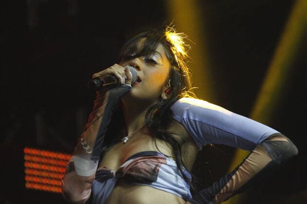 Singer Raveena performs on stage during the Day N Vegas Music Festival at the Las Vegas Festival Grounds in Las Vegas, Nevada on Sunday, November 14, 2021.  LAV2021111449 JAMESxATOA