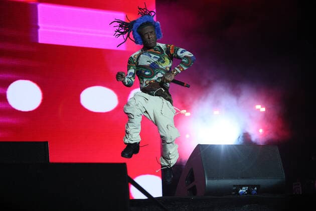 Rapper Lil Uzi Vert performs on stage during the Day N Vegas Music Festival at the Las Vegas Festival Grounds in Las Vegas, Nevada on Sunday, November 14, 2021.  LAV2021111456 JAMESxATOA