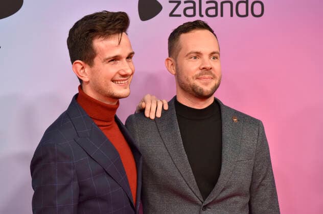 Adam Hanol and Marci Pal at the MTV European Music Awards 2021 ceremony at Laszlo Papp Sports Arena Budapest, 14 11 2021. Foto:xH.xZwanzigerx xFuturexImage