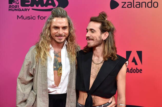Kristof Steiner and Nimi Rodagan at the MTV European Music Awards 2021 at Laszlo Papp Sports Arena Budapest, 14 11 2021 Foto:xH.xZwanzigerx xFuturexImage