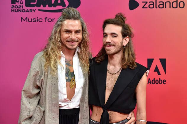 Kristof Steiner and Nimi Rodagan at the MTV European Music Awards 2021 at Laszlo Papp Sports Arena Budapest, 14 11 2021 Foto:xH.xZwanzigerx xFuturexImage