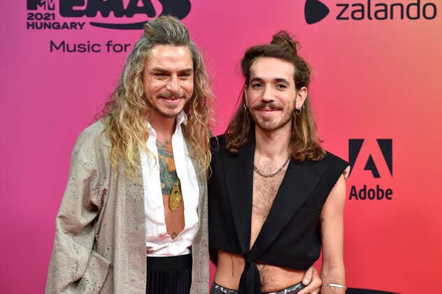 Kristof Steiner and Nimi Rodagan at the MTV European Music Awards 2021 at Laszlo Papp Sports Arena Budapest, 14 11 2021 Foto:xH.xZwanzigerx xFuturexImage