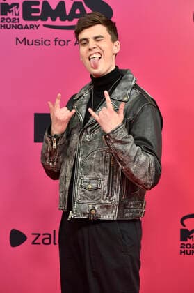 JC Stewart at the MTV European Music Awards 2021 at Laszlo Papp Sports Arena Budapest, 14 11 2021 Foto:xH.xZwanzigerx xFuturexImage