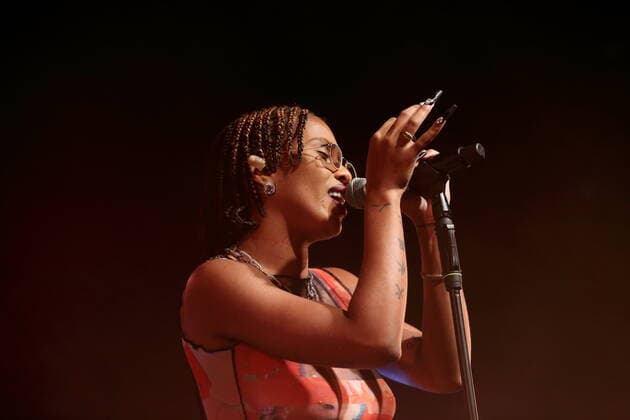 Diana De Brito aka IAMDDB at a concert at the Astra Kulturhaus in Berlin, 15 November 2021 IAMDDB in Berlin