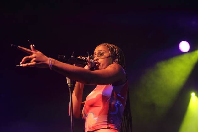 Diana De Brito aka IAMDDB at a concert at the Astra Kulturhaus in Berlin, 15 November 2021 IAMDDB in Berlin