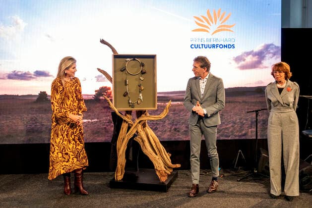 16-11-2021 Kootwijk Queen Maxima attend the Prince Bernhard Cultuurfonds Prize 2021 to Jelle de Jong of IVN Nature Education in the former radio station Radio Kootwijk. Â  Copyright: xPPEx