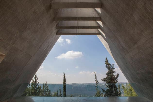 Israel, Jerusalem, Herzlberg, Yad Vashem Holocaust History Museum, memorial, view to mountain, PST00285