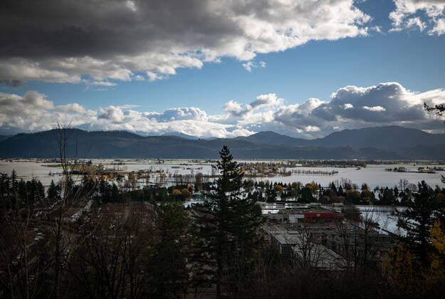 November 16, 2021, ABBOTSFORD, BC, CANADA: Flooded farmland is seen in Abbotsford, B.C., on Tuesday, November 16, 2021. ABBOTSFORD CANADA  - ZUMAc35_ 20211116_zaf_c35_073 Copyright: xDarrylxDyckx