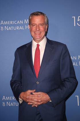 November 18, 2021, New York, NY, USA: NYC Mayor BILL DE BLASIO attends the Museum Gala 2021 at the American Museum of Natural History, NYC.November 18, 2021. New York USA - ZUMAms4_ 20211118_zaf_ms4_009 Copyright: xSoniaxMoskowitzxGordonx
