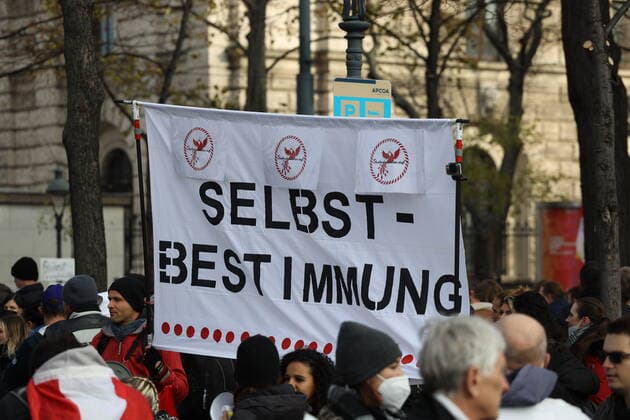 DEMO Demonstration against Corona Measures Vienna, Ring, 20 11 2021 Demonstration against Corona Measures and the Government