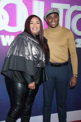 NEW YORK, NY - NOVEMBER 20: Ms. Pat and Jordan E. Cooper at the 2021 Soul Train Awards at The Apollo Theater in New York City on November 20, 2021. Copyright: xRWx