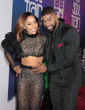 NEW YORK, NY - NOVEMBER 20: KJ Smith and Skyh Alvester Black at the 2021 Soul Train Awards at The Apollo Theater in New York City on November 20, 2021. Copyright: xRWx