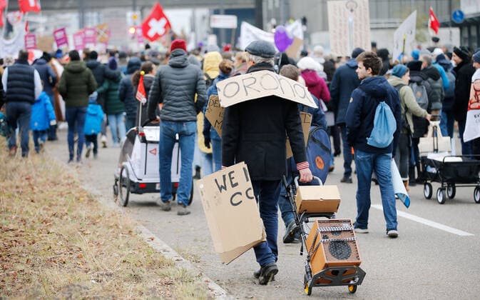 Photo Manuel Geisser 20 11 2021 Zurich Corona Demo Zurich Demonstration against the Covid Law