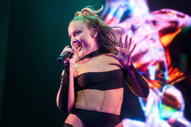 STOCKHOLM 20211121 Swedish singer Zara Larsson performs at Avicii Arena in Stockholm, Sweden, Nov 21, 2021, during The poster girl tour STOCKHOLM SWEDEN MUSIC x11610x,  Copyright: xStinaxStjernkvist TTx SWEDEN ZARA LARSSON