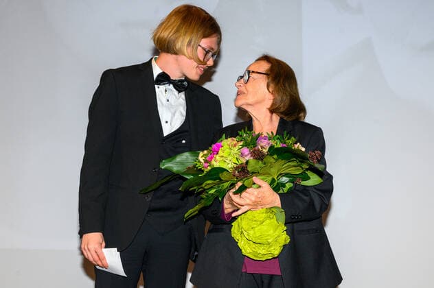 Berlin GER, Berlin, 21 11 21, Goetz George prize 4 red carpet v l grandson, Gudrun Ritter prize winner 2021, Goetz George prize 4 red carpet, Kaiserin Friedrich Haus, 21 11 21, Copyright: xUwexKoch Eibner-Pressefotox EP_UKH