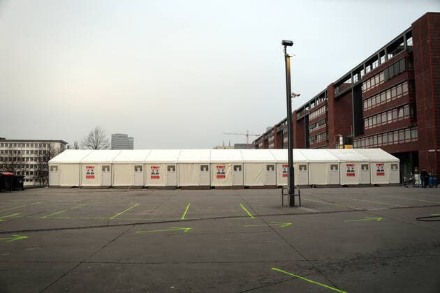 Opening Vaccination Centre Drive In Lanxess Arena Cologne Germany 23 11 2021 Vaccination tent
