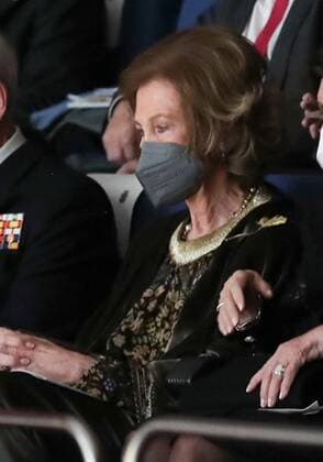 Queen Sofia presided over the concert that paid tribute In Memoriam to Brigadier General Francisco Grau Vegara of the Military Music Corps at the Monumental Theater Madrid, November 23, 2021 Queen Sofia presided over the concert that paid tribute In Memoriam to Brigadier General Francisco Grau Vegara of