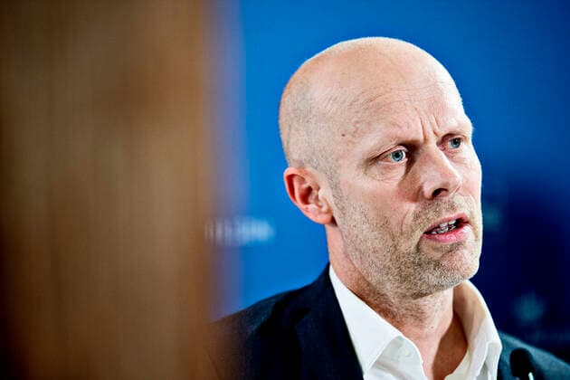 Henrik Ullum, Statens Seruminstitut The Ministry of Health holds a press conference in Eigtveds Warehouse about the COVID 19 situation on Wednesday 24 November 2021, Copenhagen  Copyright: NILSxMEILVANG NilsxMeilvangx COP110 spdk20211124-174558-L